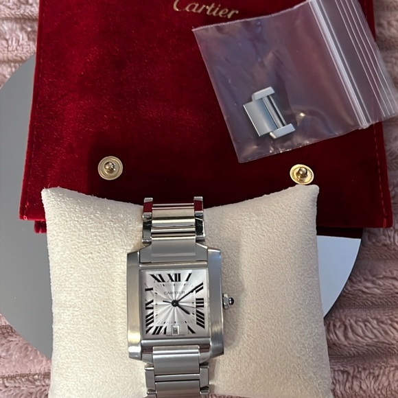 Cartier Other - Cartier watch tank 28mm x 32mm case, stainless steel. (Unisex)
